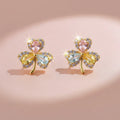 Clover Crystal Stud Earrings NVR-0100