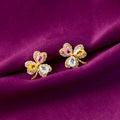 Clover Crystal Stud Earrings NVR-0100