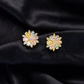 Floral Crystal Stud Earrings NVR-0101