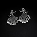 Dancer Shaped Oxidized Earrings NVR-0106