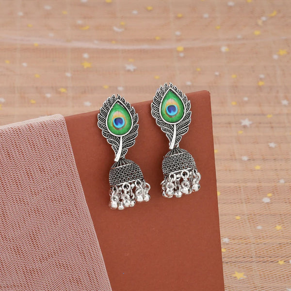 Peacock Feather Earrings NVR-0109