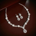 Silver Floral Jewelry Set NVR-0111