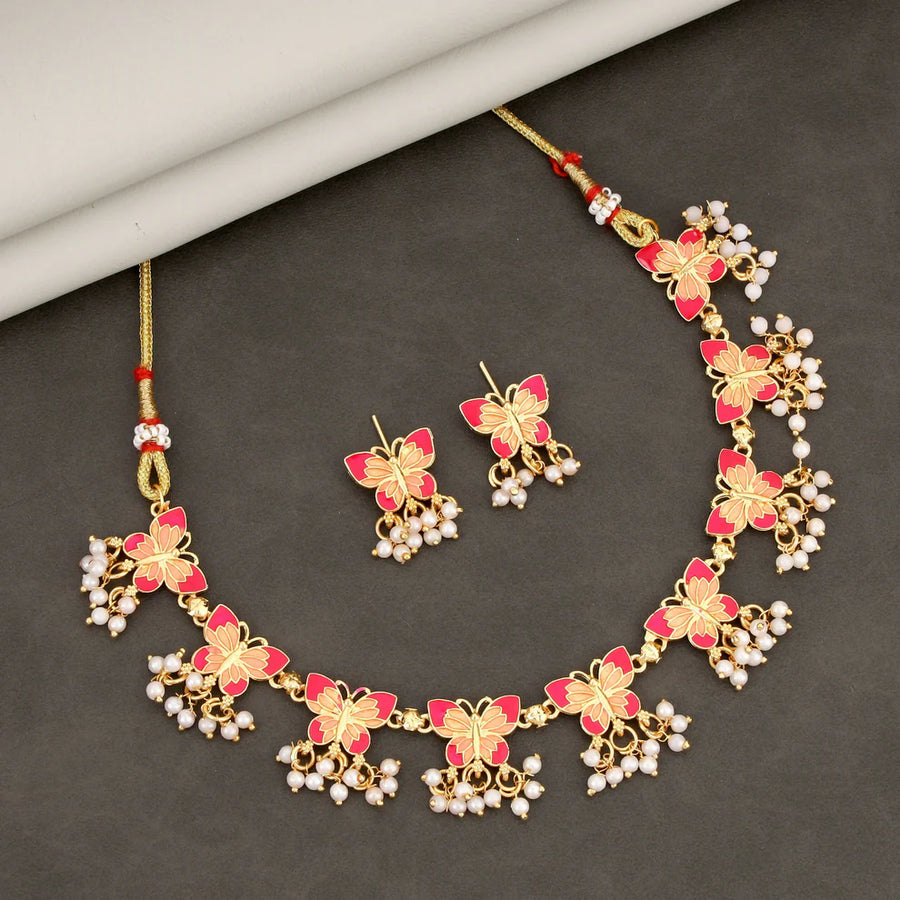 Floral Designer Necklace Set NVR-0123
