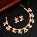 Floral Designer Necklace Set NVR-0123