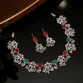 Oxidized Silver Necklace Set NVR-0131