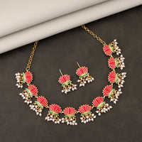 Lotus Motif Necklace Set NVR-0132