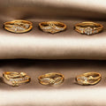 Gold-Plated Adjustable Rings Set NVR-0136