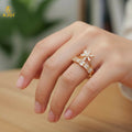 Elegant Gold Diamond Ring NVR-0138