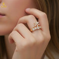 Elegant Gold Diamond Ring NVR-0138