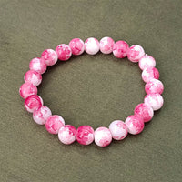 Pink Marble Bead Bracelet NVR-0147