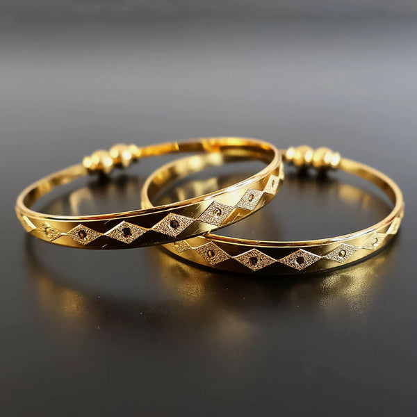 Gold-Plated Kada Bangles NVR-0152