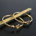 Elegant Gold-Plated Bangles NVR-0154