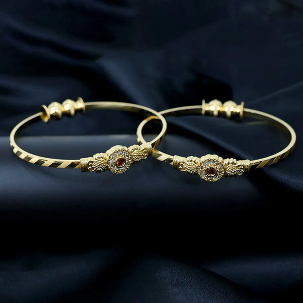 Elegant Gold-Plated Bangles NVR-0156