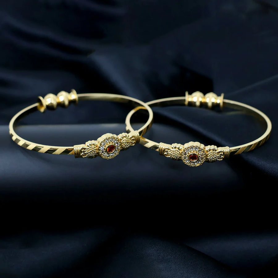 Elegant Gold-Plated Bangles NVR-0156