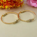 Elegant Gold-Plated Bangles NVR-0156