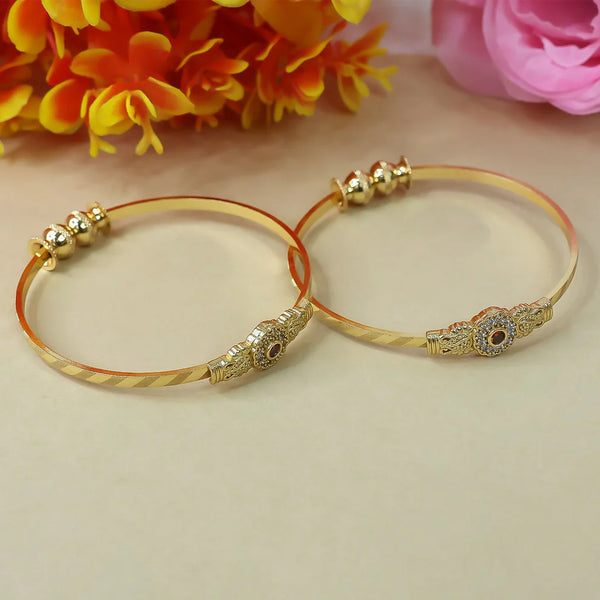 Elegant Gold-Plated Bangles NVR-0156