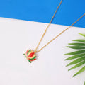 Lotus Pendant Necklace NVR-0159