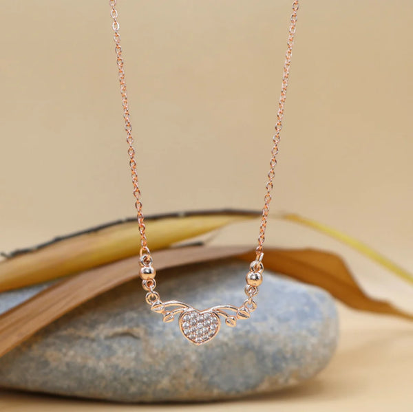 Rose Gold Plated Pendant Necklace NVR-0167