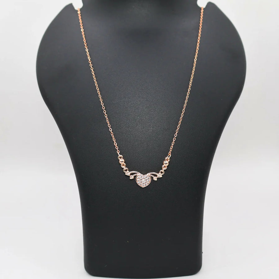 Rose Gold Plated Pendant Necklace NVR-0167
