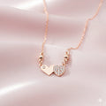 Double Heart Pendant Necklace NVR-0170