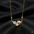 Floral Gold Pendant Necklace NVR-0173