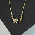 Butterfly Heart Gold Necklace NVR-0178