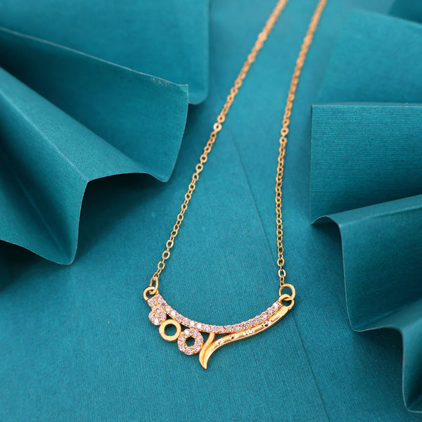 Elegant Gold Diamond Necklace NVR-0181