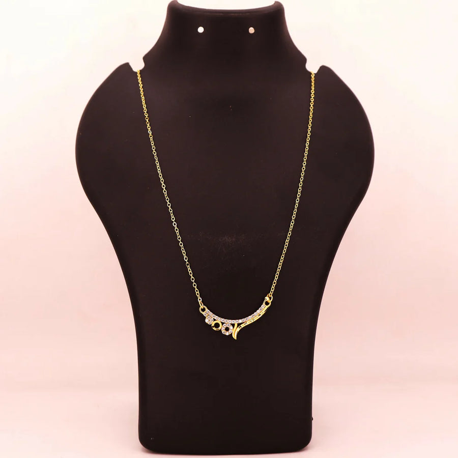 Elegant Gold Diamond Necklace NVR-0181
