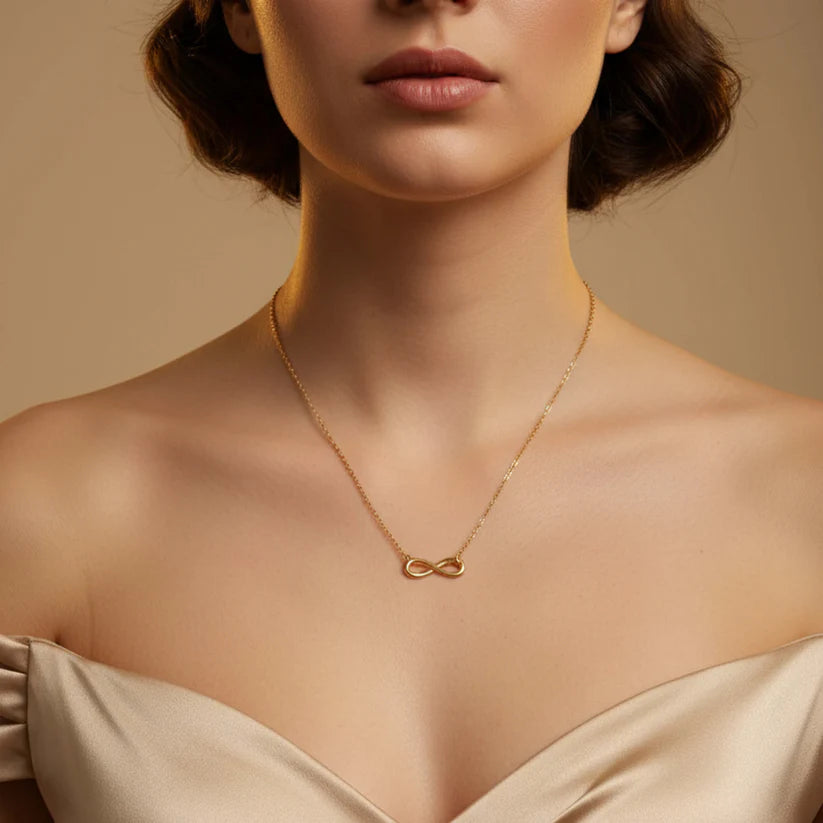 Gold Infinity Pendant Necklace NVR-0233