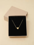 Gold Heart Pendant Necklace NVR-0235