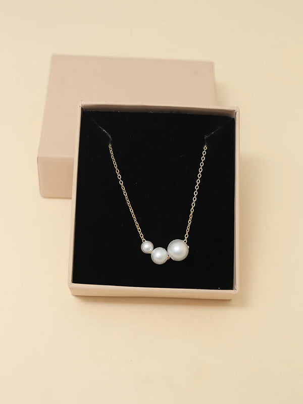 Pearl Trio Pendant Necklace NVR-0250