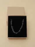 Elegant Silver Heart Chain Necklace NVR-0266