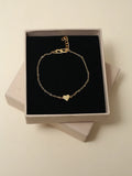 Gold Heart Charm Bracelet NVR-0293