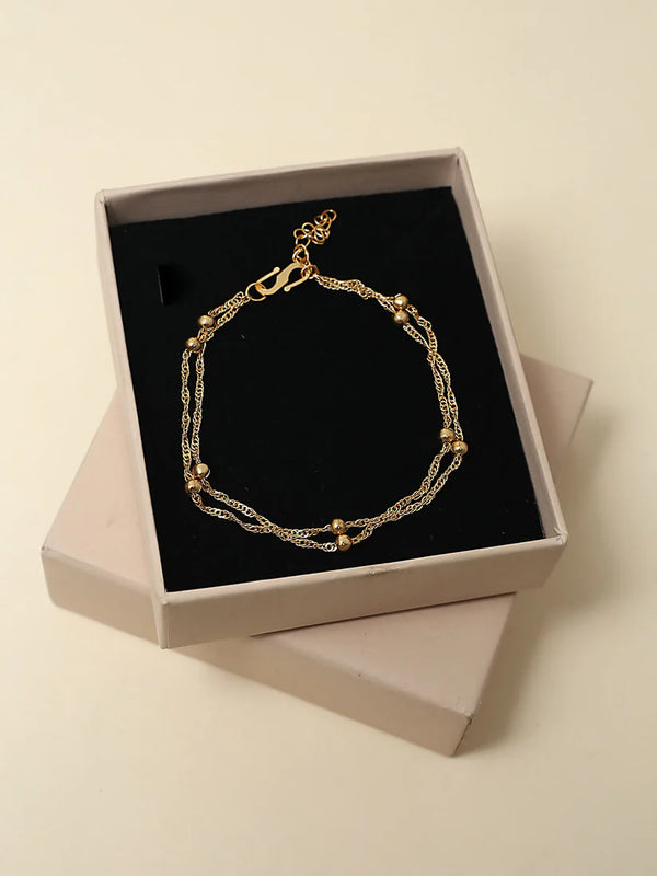 Elegant Gold Chain Bracelet NVR-0296