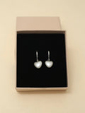 Pearl Heart Drop Earrings NVR-0345
