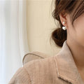 Pearl Heart Drop Earrings NVR-0368