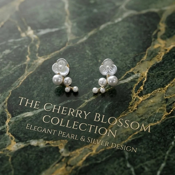 Cherry Blossom Pearl Earrings NVR-0371