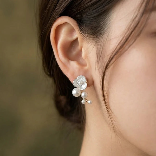 Cherry Blossom Pearl Earrings NVR-0371