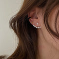 Elegant Pearl Cluster Earrings NVR-0392
