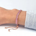 NAVIIRA Blush Crystal Tennis Bracelet