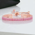 NAVIIRA Blush Crystal Tennis Bracelet