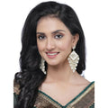 The Pearl Architecture — Kite Frame Earrings with Pearl Cascade NVR-0534