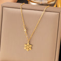 First Snow — Gold Snowflake Pendant Necklace NVR-0535