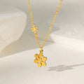 First Snow — Gold Snowflake Pendant Necklace NVR-0535