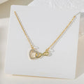 Infinite & Always — Heart Infinity Necklace in Gold CZ NVR-0536