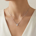 The Wild Heart — Silver Deer Antler Necklace with CZ NVR-0539