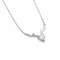 The Wild Heart — Silver Deer Antler Necklace with CZ NVR-0539