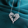 Stardust Heart — Silver CZ Constellation Necklace NVR-0543