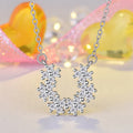 Fortune's Favourite — Silver CZ Horseshoe Necklace NVR-0545