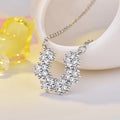 Fortune's Favourite — Silver CZ Horseshoe Necklace NVR-0545